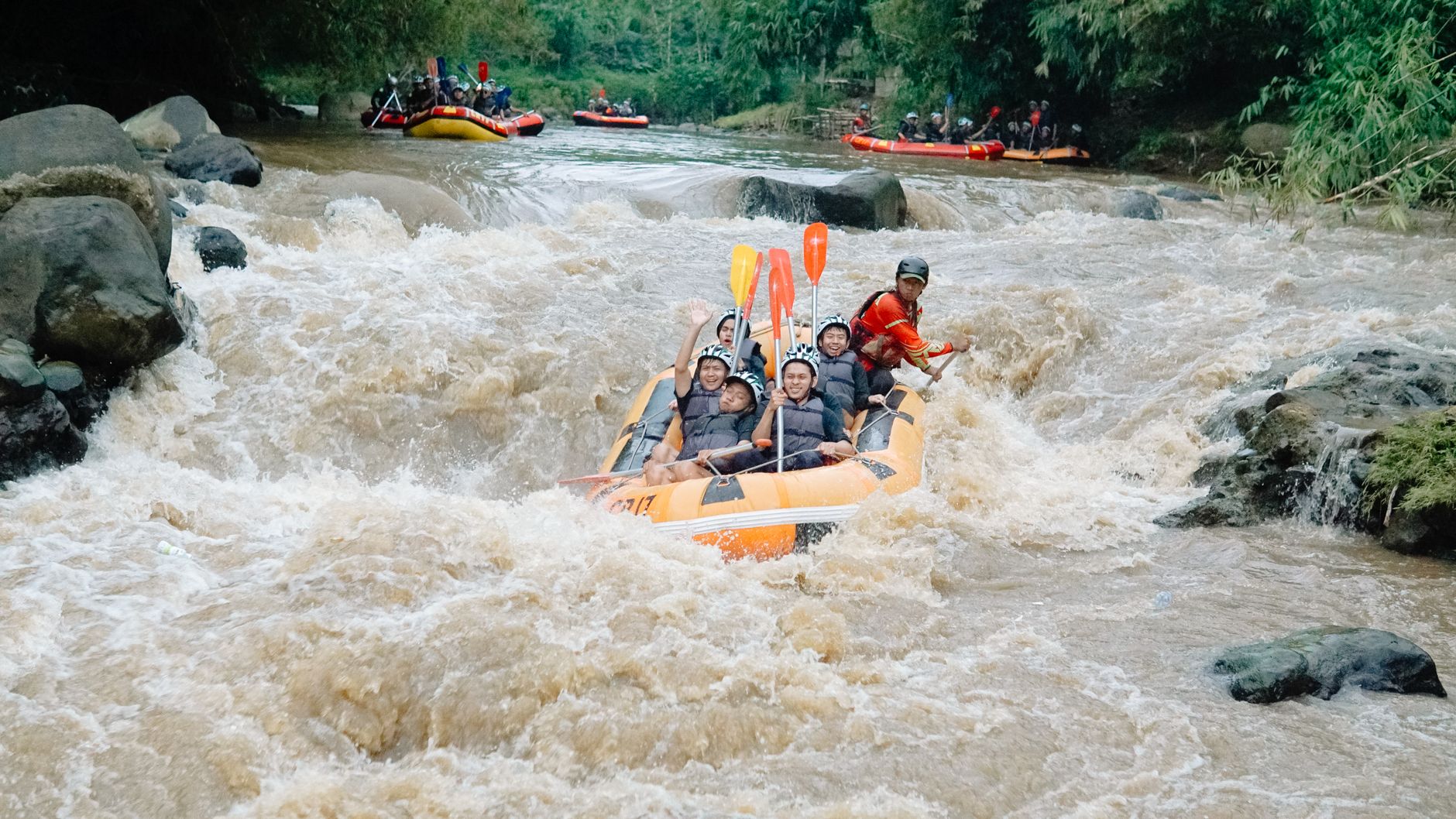 exciting white water rafting adventure