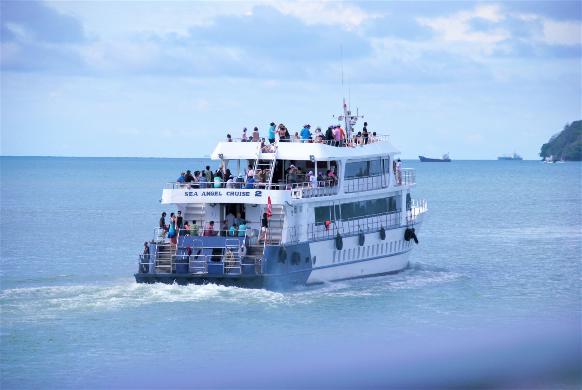 ferryboat cruising the sea