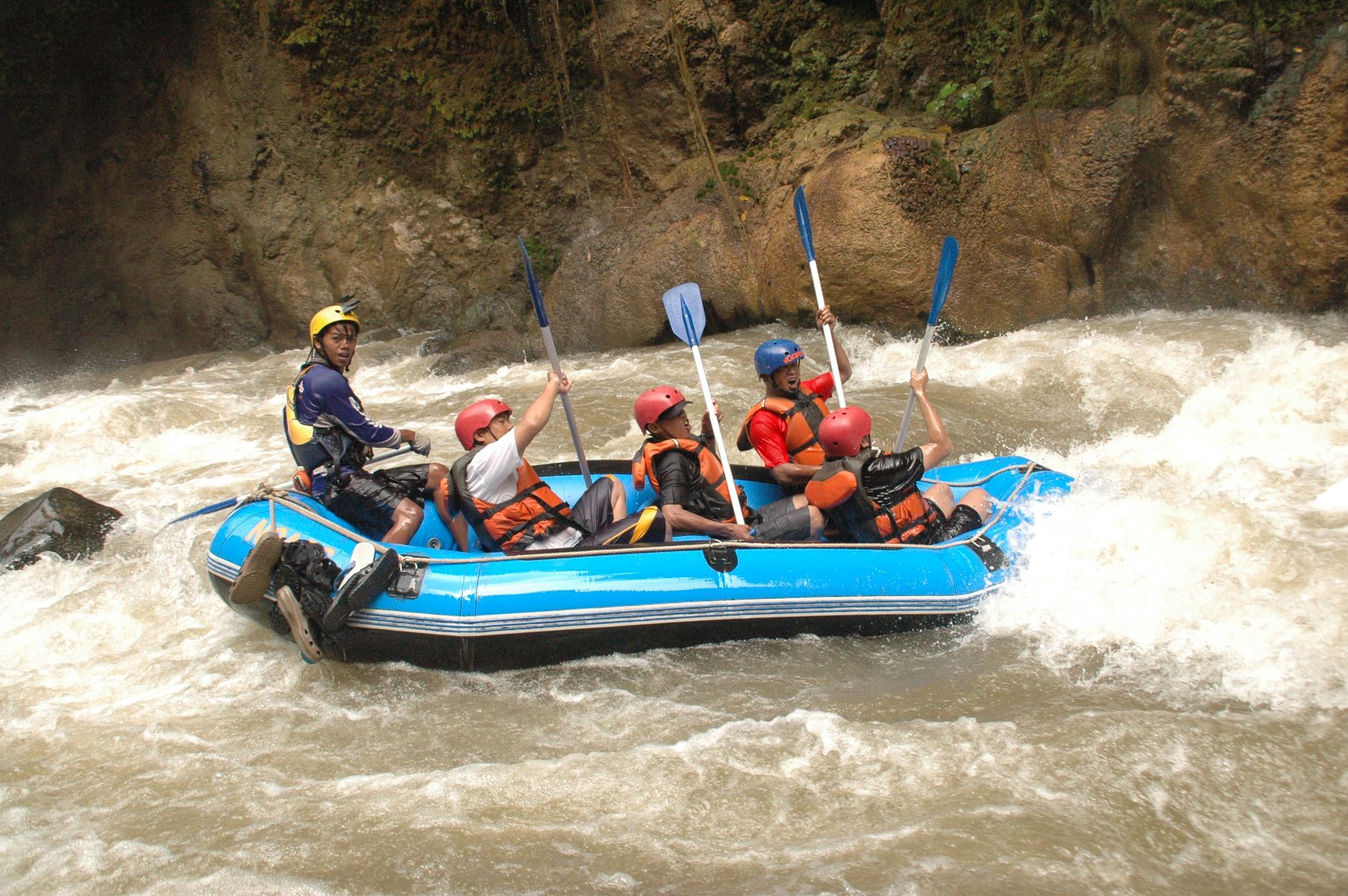 exciting whitewater rafting adventure in rapids
